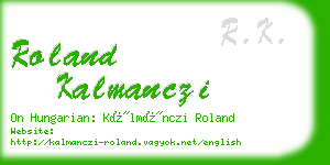 roland kalmanczi business card